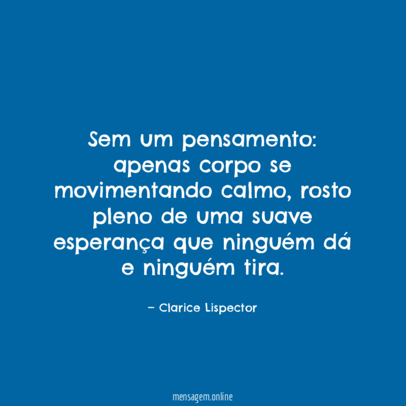 Sem um pensamento