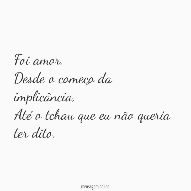 Sempre foi amor