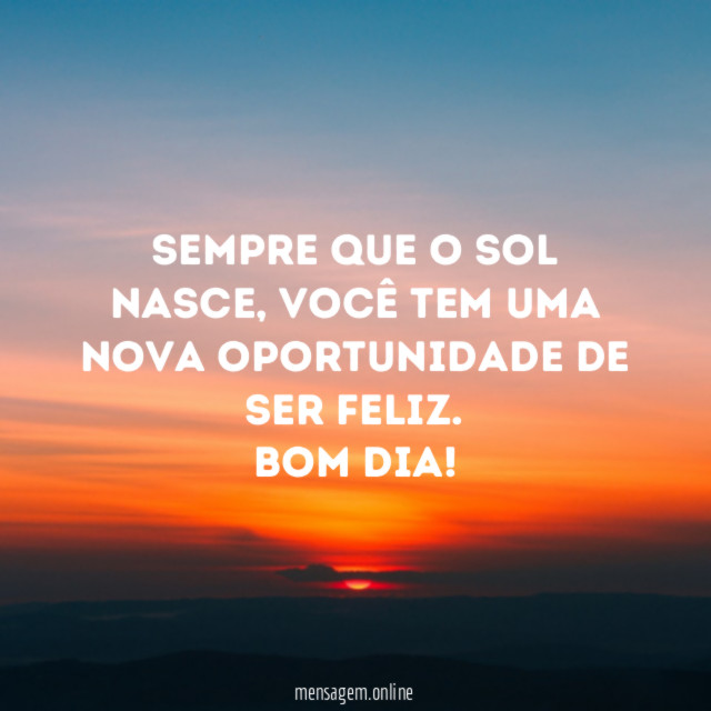 Sempre que o sol nasce