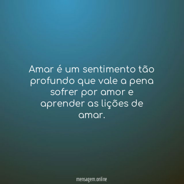 Sentimento tão profundo