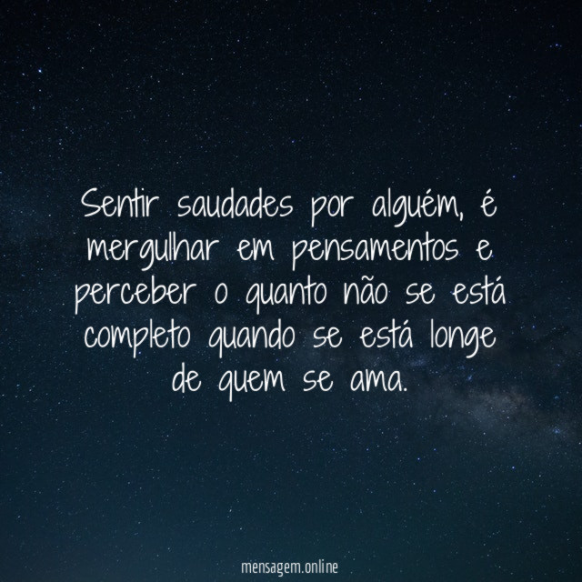 Sentir saudades por alguém