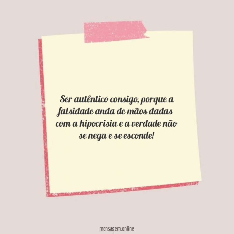 Ser autêntico consigo