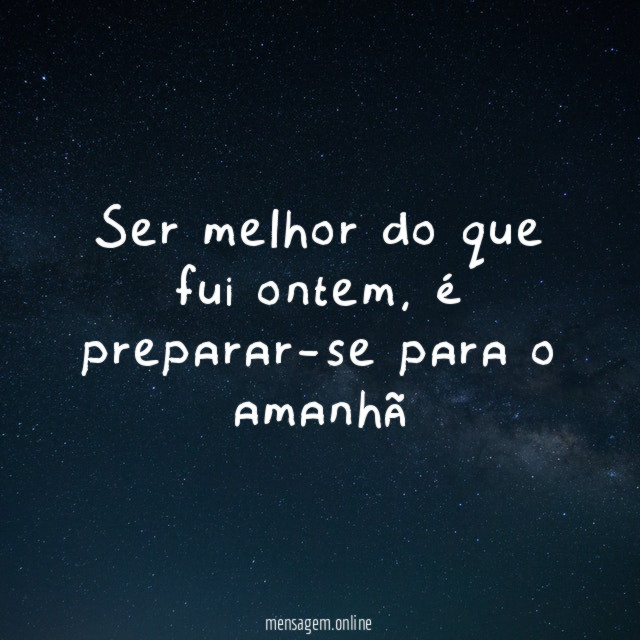 Ser melhor do que fui ontem