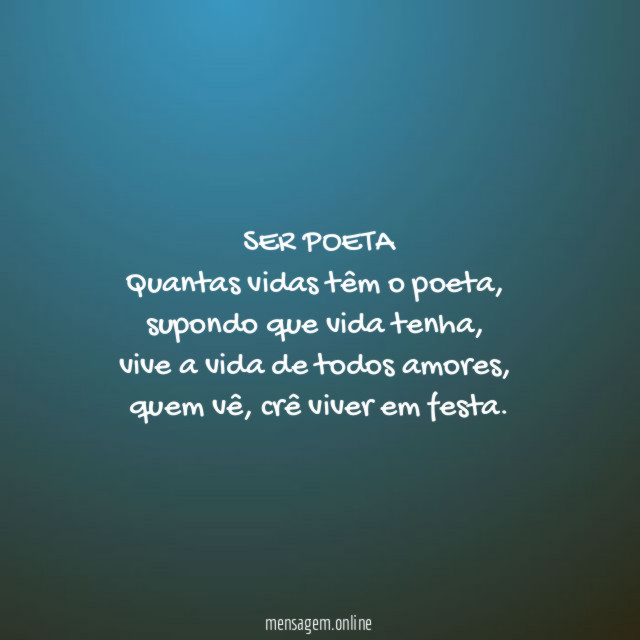 SER POETA
