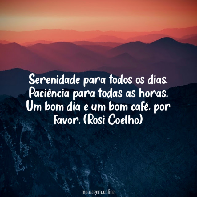 Serenidade e paciência