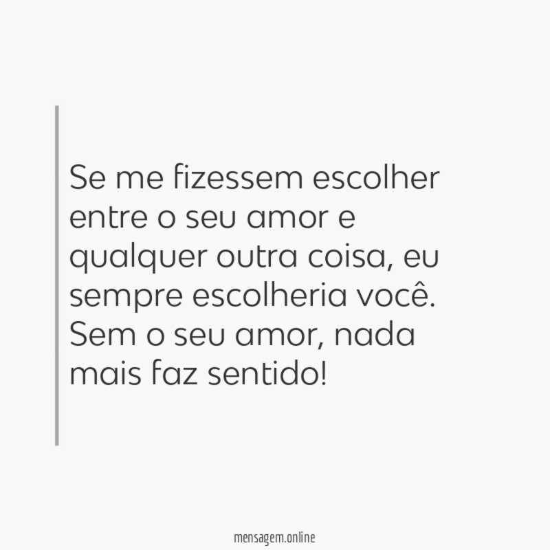 Seu amor é tudo para mim