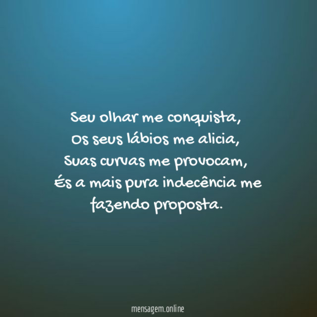 Seu olhar me conquista