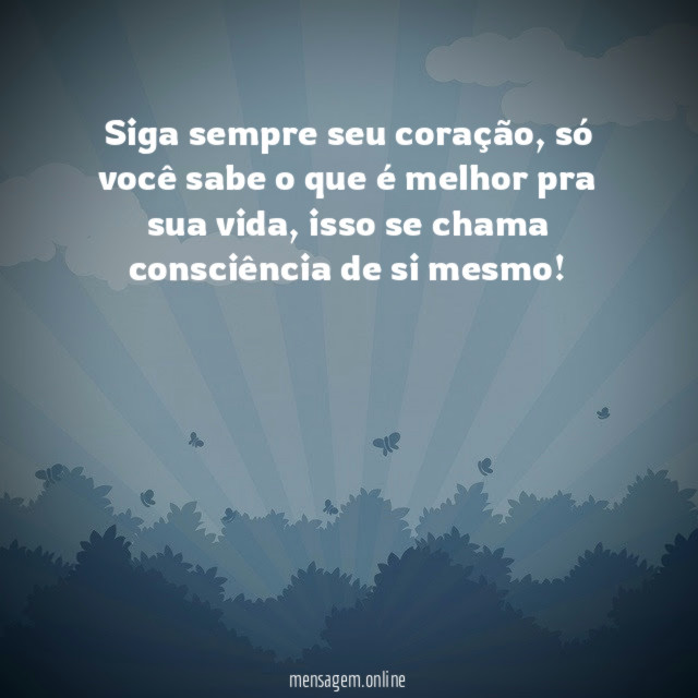 Siga sempre seu coração