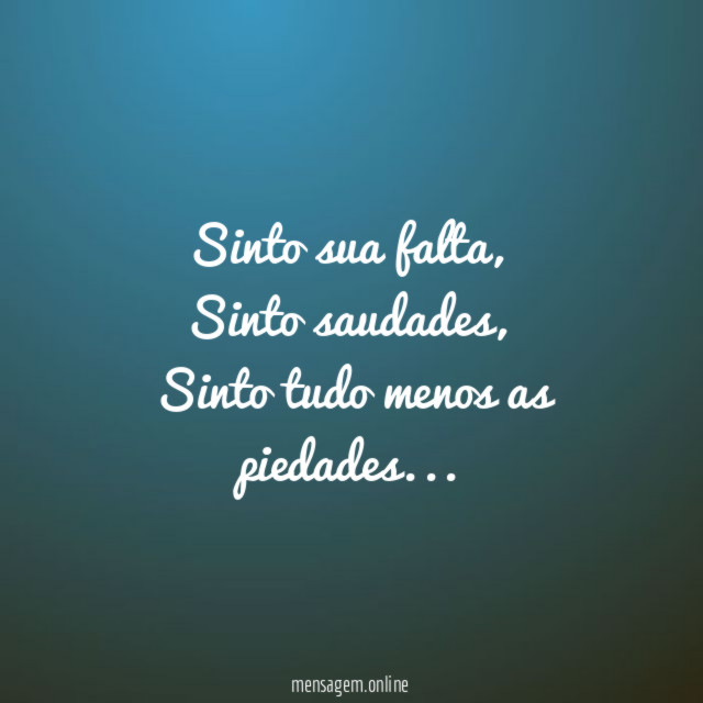 Sinto sua falta