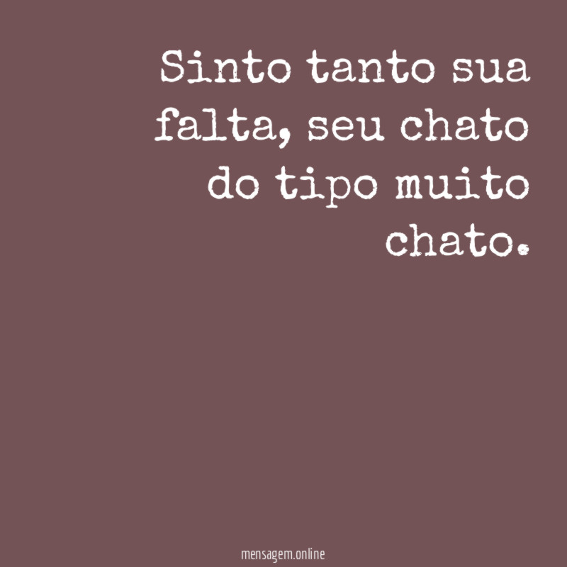 Sinto tanto sua falta