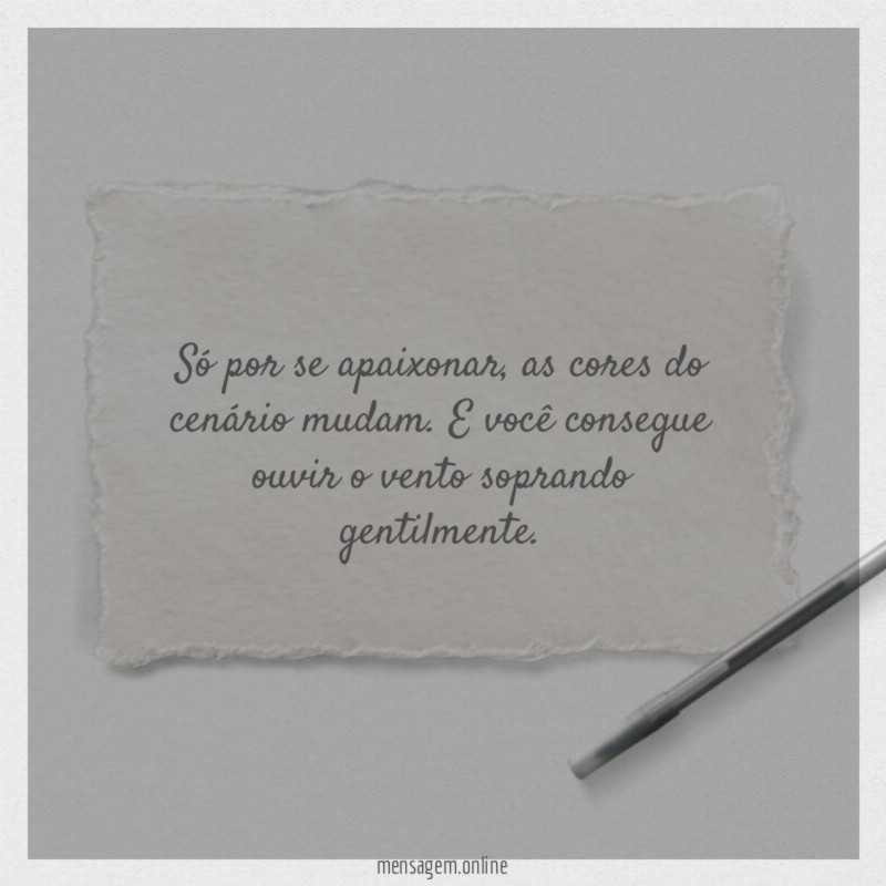 Só por se apaixonar