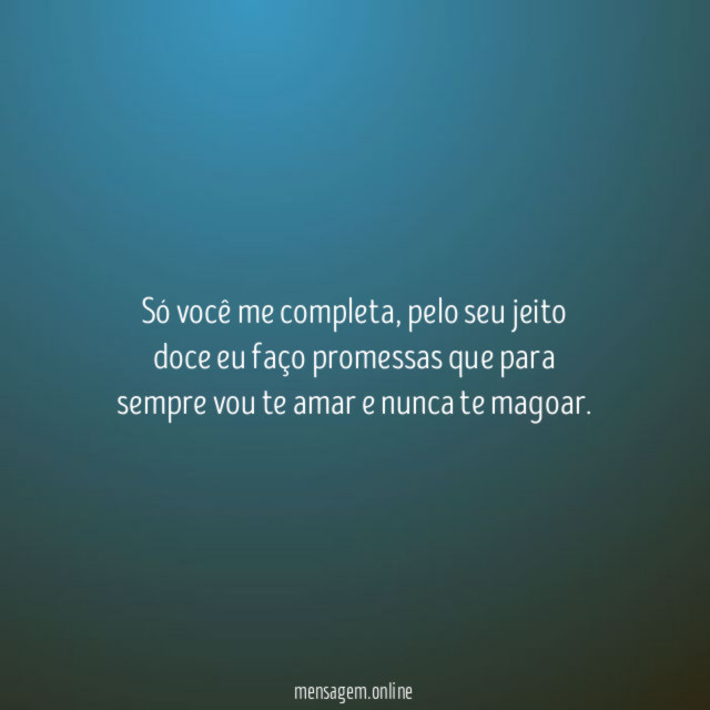 Só você me completa