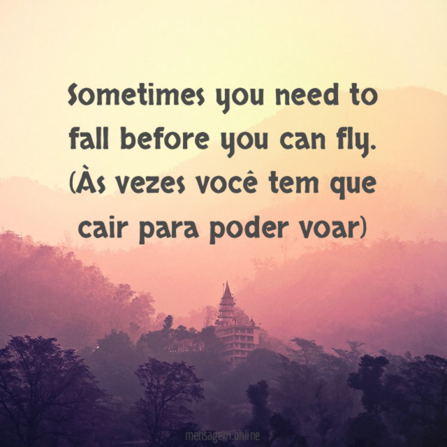 Sometimes you need to fall before you can fly