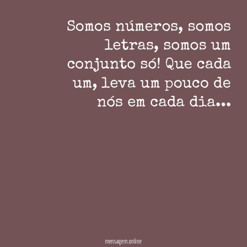 Somos números