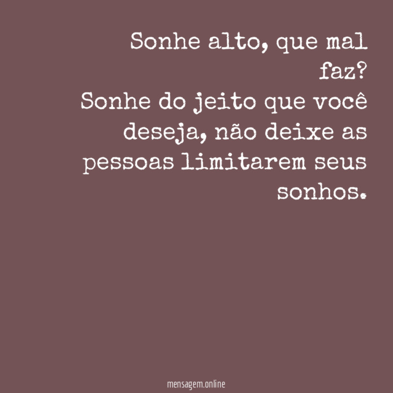 Sonhe alto