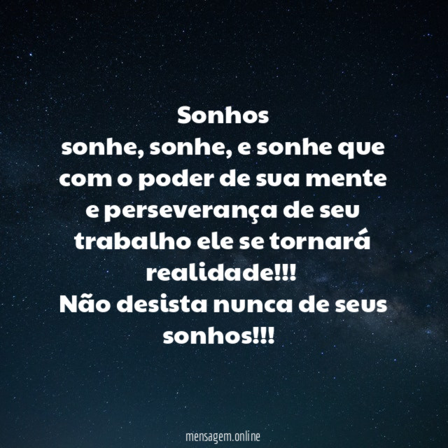 Sonhos sonhe