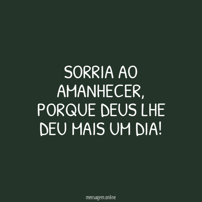 Sorria ao amanhecer