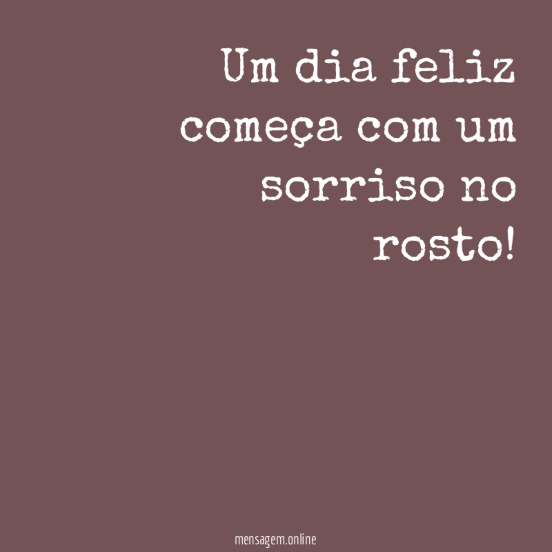 Sorriso no rosto