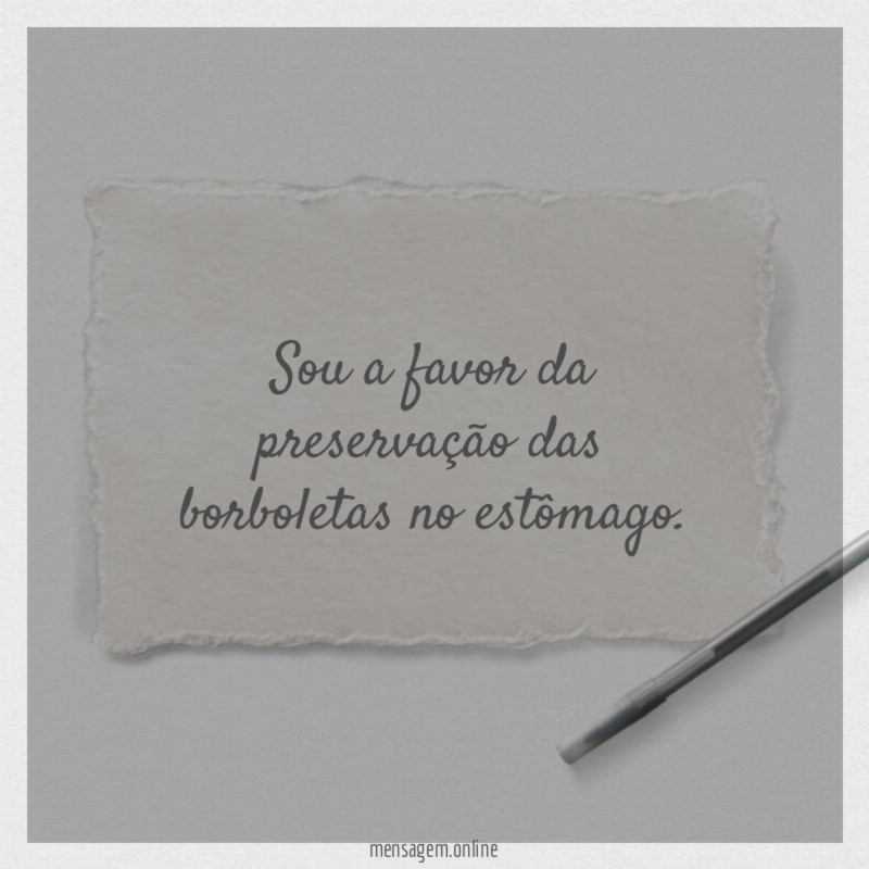 Sou a favor da preservação