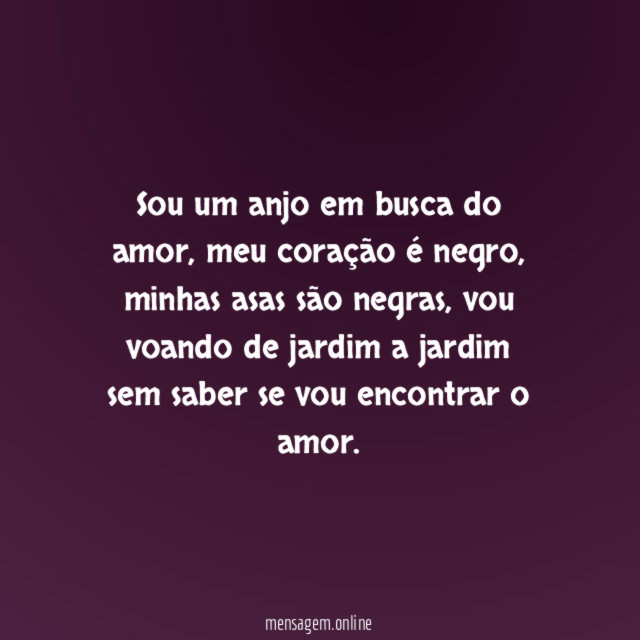 Sou um anjo em busca do amor