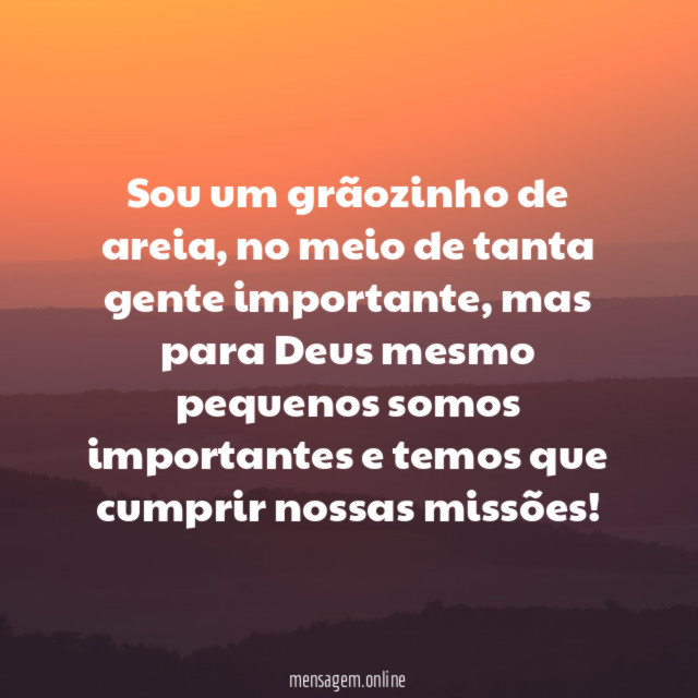 Sou um grãozinho de areia