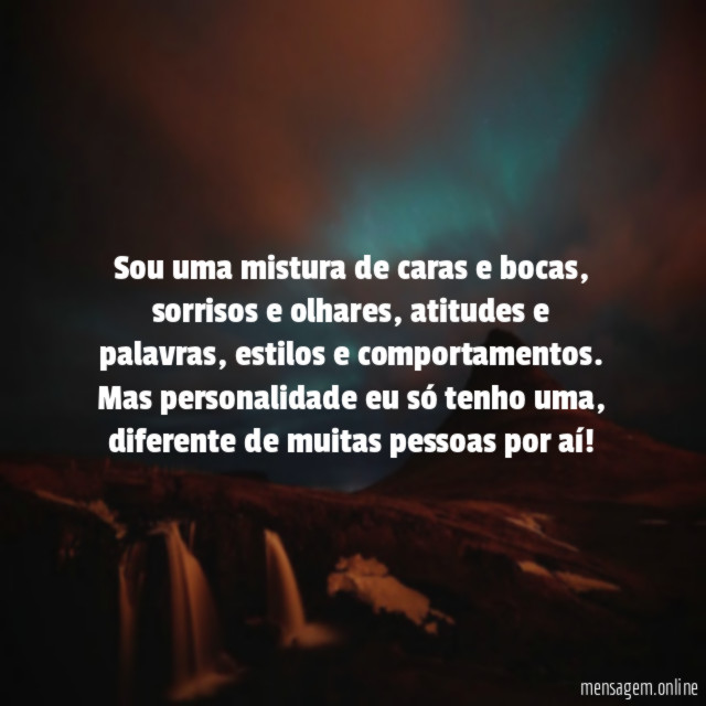 Sou uma mistura de caras e bocas