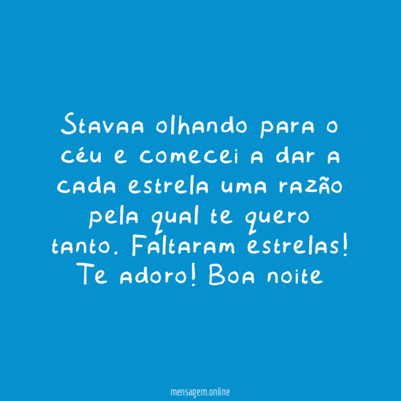 stavaa olhando para o céu e comecei a