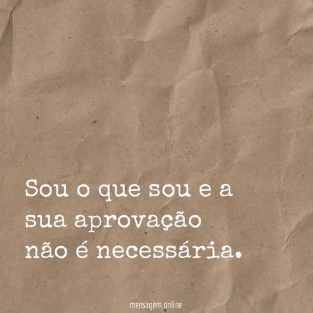 Sua aprovação não é necessária