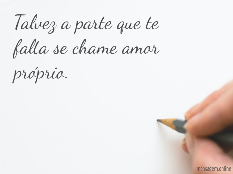 Talvez a parte que te falta