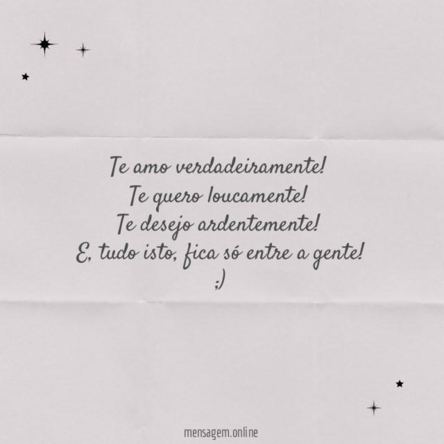 Te amo verdadeiramente