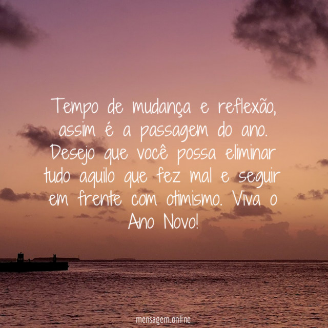 Tempo de mudança e reflexão