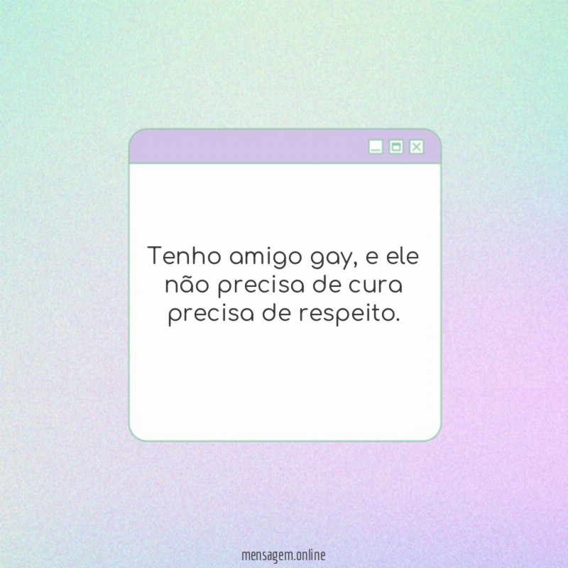 Tenho amigo gay