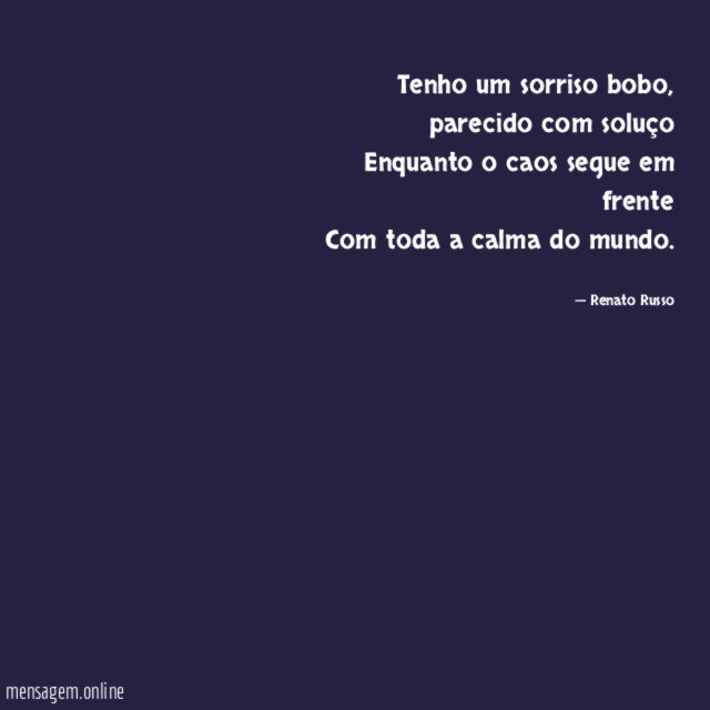 Tenho um sorriso bobo