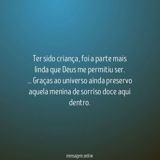 Ter sido criança
