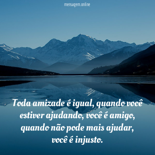Toda amizade é igual