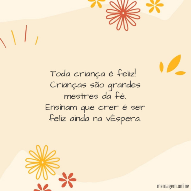 Toda criança é feliz