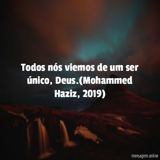 Todos nós viemos de um ser único