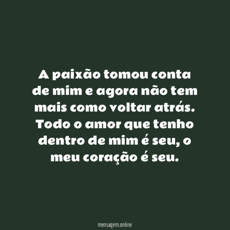 Tomado(a) pela paixão