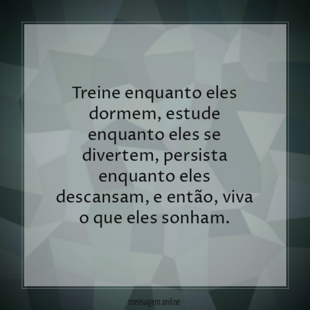 Treine enquanto eles dormem