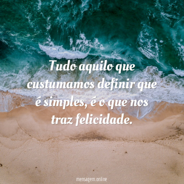 Tudo aquilo que custumamos definir que é simples