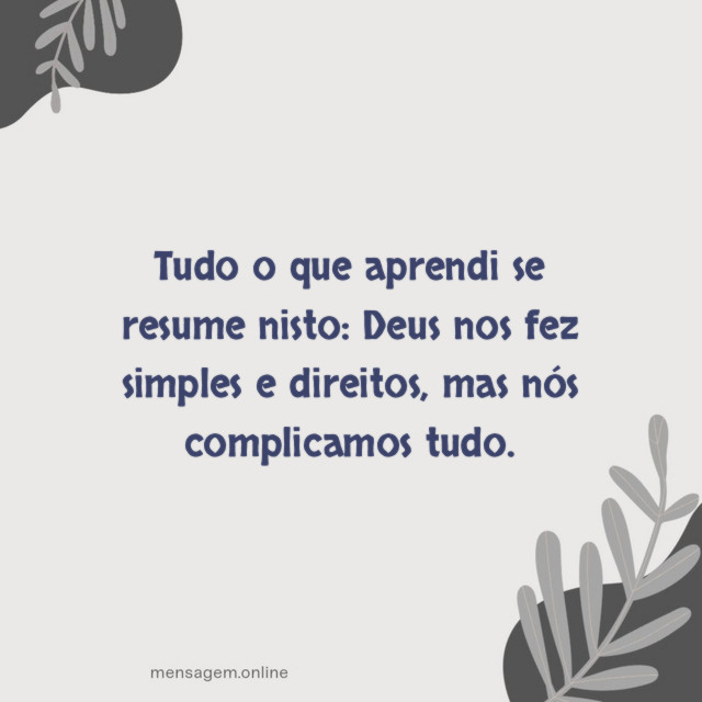 Tudo o que aprendi se resume nisto