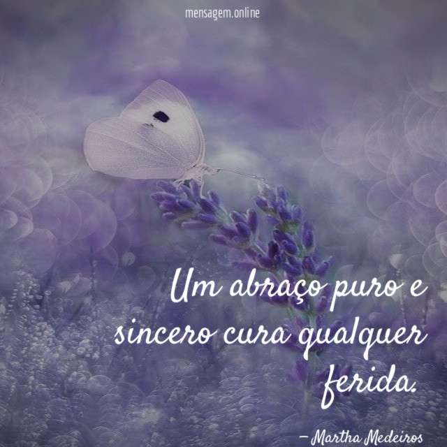 Um abraço puro e sincero cura qualquer ferida