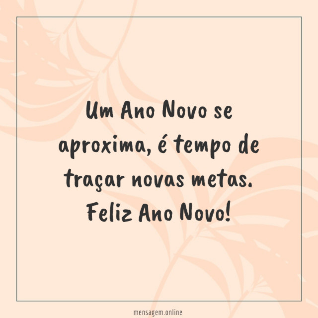 Um Ano Novo se aproxima