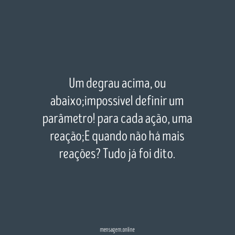 Um degrau acima
