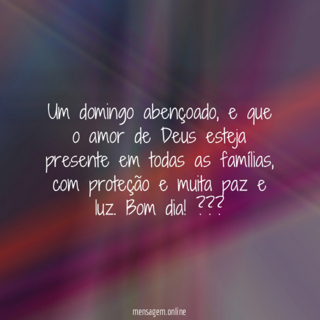 Um domingo abençoado