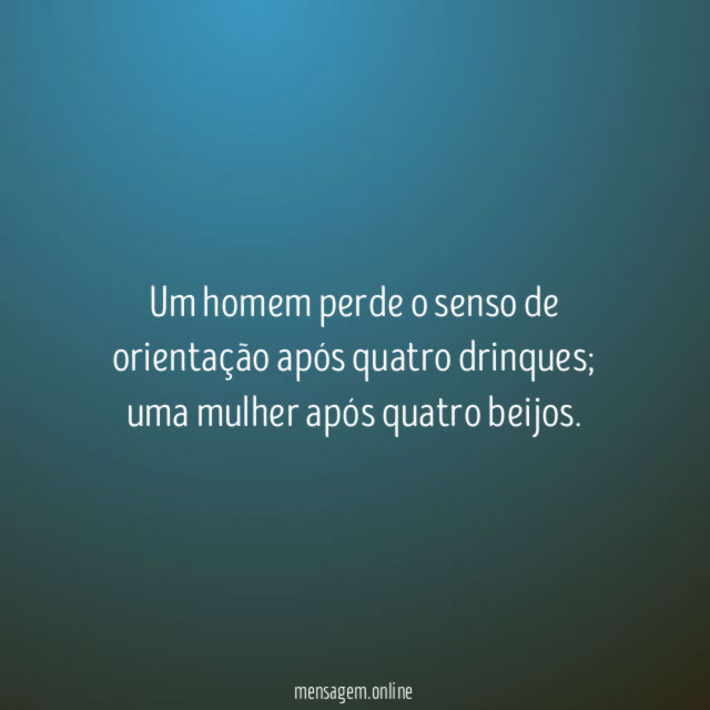 Um homem perde o senso de orientação após quatro drinques