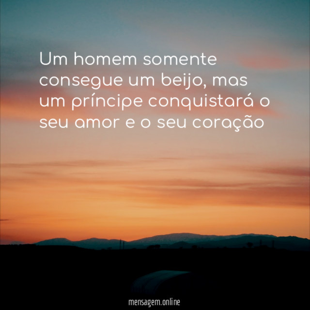 Um homem somente consegue um beijo