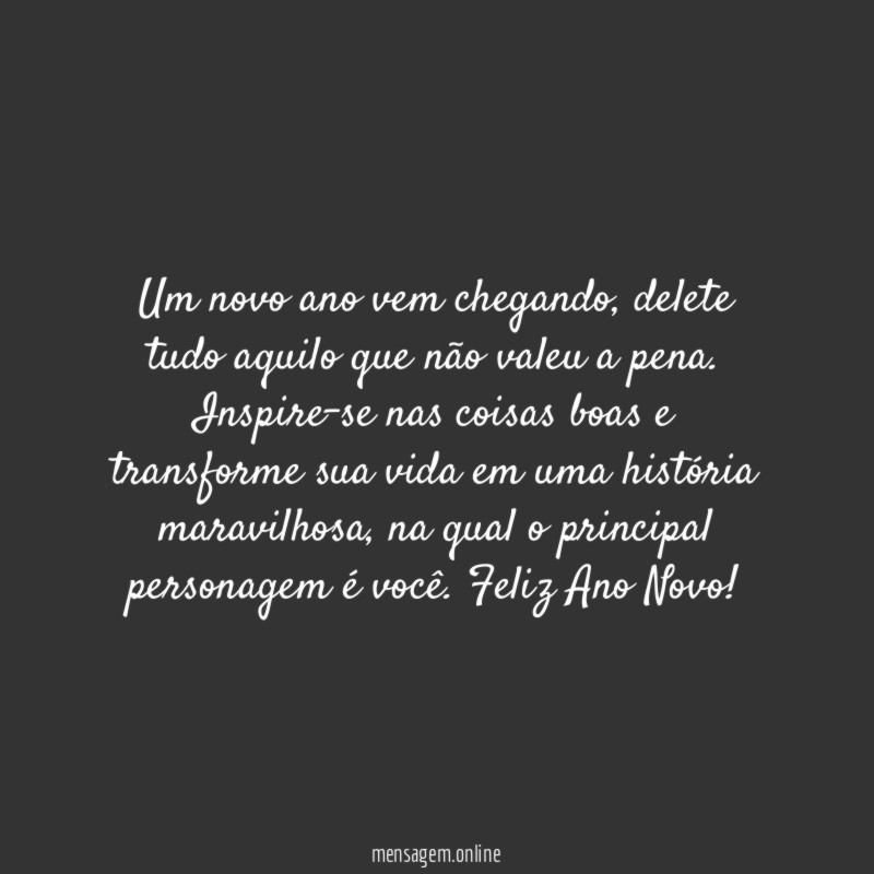Um novo ano