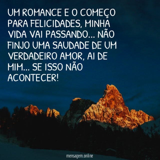 Um romance e o começo para felicidades