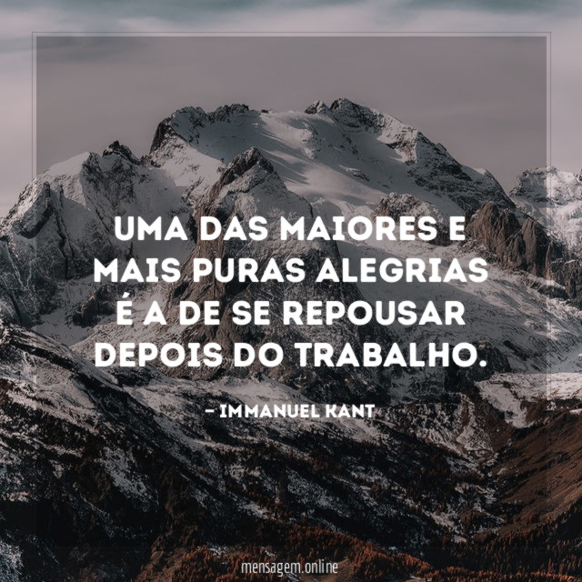 Uma das maiores e mais puras alegrias é